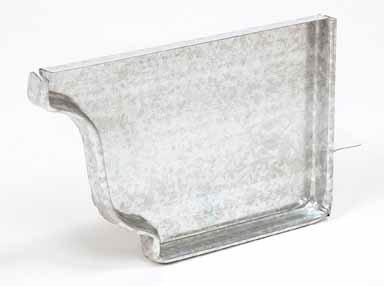 Amerimax 15206 4" Right Galvanized Steel Gutter End Cap