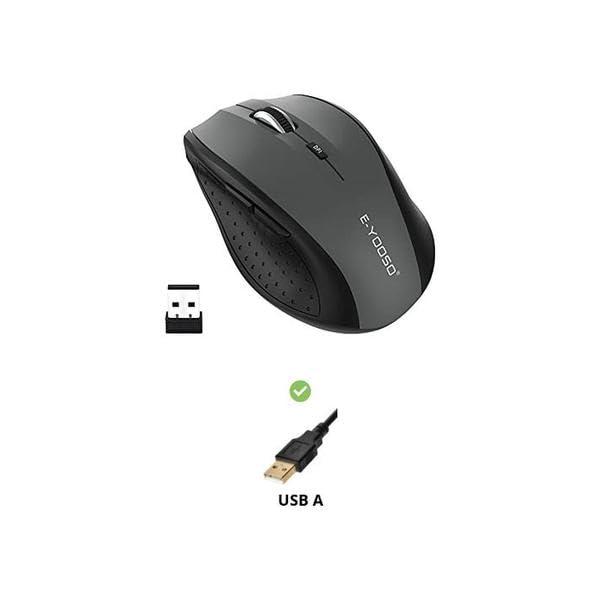 E-YOOSO Wireless Mouse for Laptop, Portable Optical Computer Mouse, 6 Buttons, Cordless 2.4GHz with USB Receiver, 5-Level 4800 DPI, 18 Months Battery Life, for PC, Chromebook, Windows, Mac - Image 3