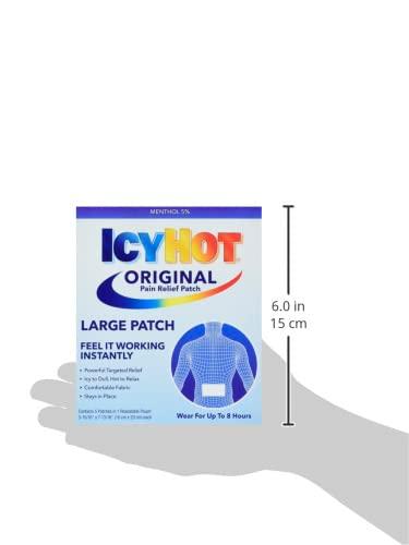 Icy Hot Medicated Patch Extra Strength Pain Relief Patch for Back or Large Area, 5 Count - Image 12