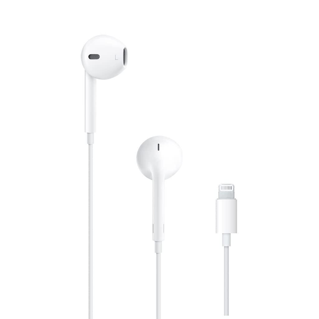 Apple EarPods Headphones with Lightning Connector, Wired Ear Buds for iPhone with Built-in Remote to Control Music, Phone Calls, and Volume