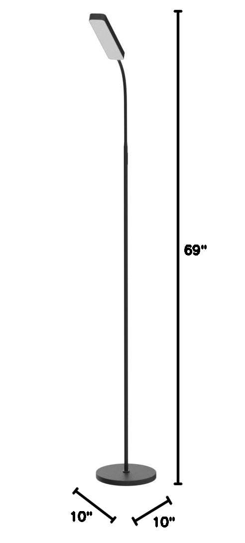 Floor Lamp -WioMio Led Floor Lamp with Remote and Touch Control for Stepless Dimmer & Temperatures, Harmless Light for Eye-caring, Adjustable Gooseneck Standing Lamp for Living Room & Bedroom. - Image 8