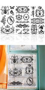 GLOBLELAND 3Pcs Vintage Insect Label Frame Furniture Transfer 6x12inch Birds Wreath Rub on Transfer Self-Adhesive Wall Art Decals for Bedroom Living Room Desk Table Decoration - Image 8
