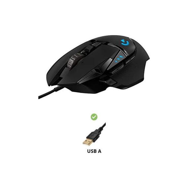 Logitech G502 HERO High Performance Wired Gaming Mouse, HERO 25K Sensor, 25,600 DPI, RGB, Adjustable Weights, 11 Programmable Buttons, On-Board Memory, PC / Mac - Image 2