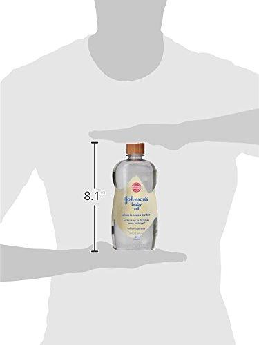 Johnson's Baby Oil, Mineral Oil Enriched with Shea & Cocoa Butter to Prevent Moisture Loss, Hypoallergenic, 20 fl. oz - Image 9