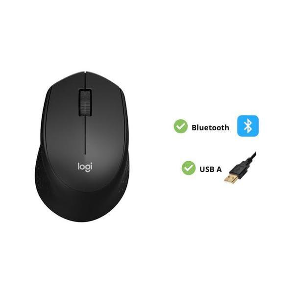 Logitech M330 SILENT Wireless Mouse, 2.4GHz with USB Receiver, Optical Tracking, Quiet & Lightweight, Long Battery Life, for PC, Mac, Laptop, Chromebook - Black - Image 3