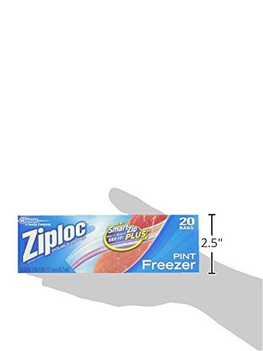 Ziploc Pint Food Storage Freezer Bags, Grip 'n Seal Technology for Easier Grip, Open, and Close, 20 Count - Image 3