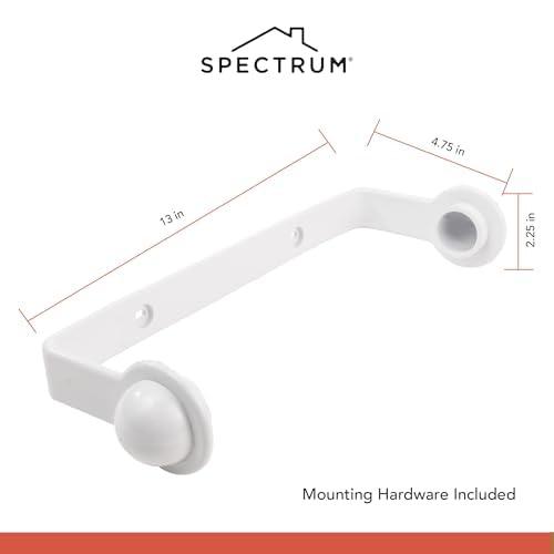 Spectrum Paper Towel Holder for Under Cabinet - Hanging Wall Mount Paper Towel Holder for Kitchen - Easy-to-Use Fits Standard & Jumbo Rolls - Minimalist Paper Towel Roll Rack - Image 2