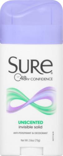 Sure Deodorant Invisible Solid, Unscented - 2.6 oz - Image 2