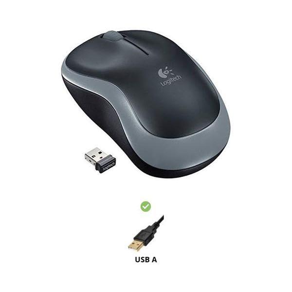Wireless Mouse - Logitech M185 Wireless Mouse,Black Red - Image 3
