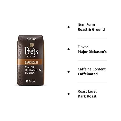 Peet's Coffee, Dark Roast Ground Coffee - Major Dickason's Blend 18 Ounce Bag - Image 7