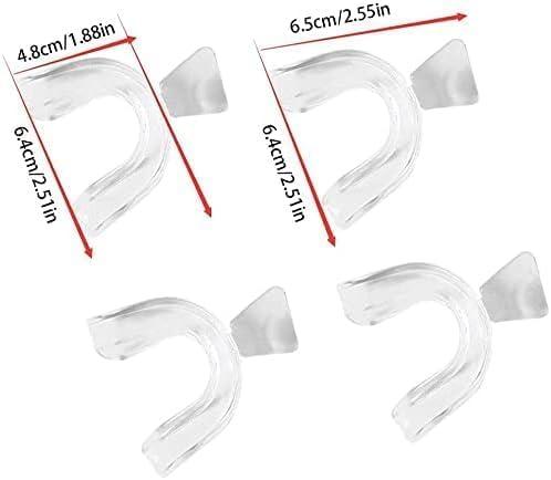 4Pcs Transparent Mouth Guard Silicone Grinding Guard Teeth Whitening Tray Sleeping Gum Shield for Sports Bruxism Bite Guard Easy to Use,Teeth Grinding Guards, Health and Household, Oral Pain Relief - Image 2
