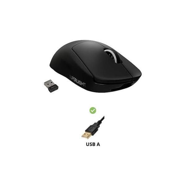 Logitech G PRO X SUPERLIGHT Wireless Gaming Mouse, Ultra-Lightweight, HERO 25K Sensor, 25,600 DPI, 5 Programmable Buttons, Long Battery Life, Compatible with PC / Mac - Black - Image 3