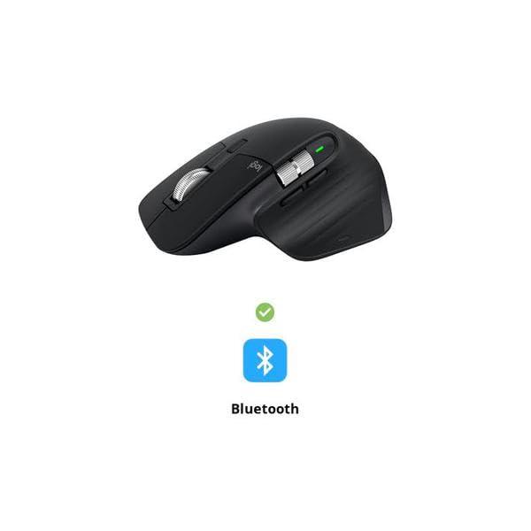 Logitech MX Master 3S Wireless Mouse, Ultra-fast Scrolling, Ergo, 8K DPI, Track on Glass, Quiet Clicks, USB-C, Bluetooth, Windows, Linux, Chrome - Graphite - Image 3