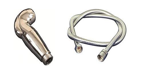 Chrome Plumbing-Sprayer Kit - Sprayer Head and Hose perfect for Pedicure Spa, Shampoo Bowl, Sink, Bathroom, Kitchen Fixtures