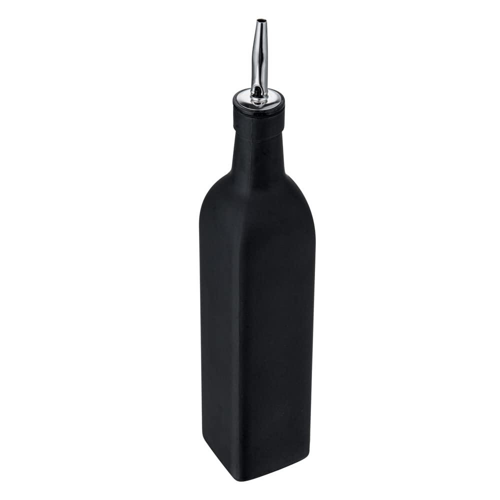 Restaurantware RW Base 16.9 Ounce Olive Oil Dispenser 1 Kitchen Oil Dispenser Bottle - With Stainless Steel Pourer Non-Leaking Black Glass Olive Oil Pourer For Cooking Or Salad Dressings - Image 4