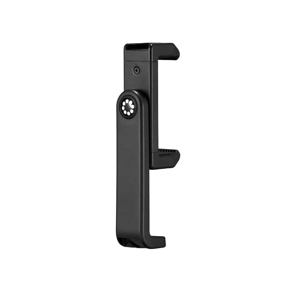JOBY GripTight 360 Phone Mount, Compact and Durable Smartphone Clamp with 1/4-20” Thread and Double Accessory Shoe Mount, Suitable for Smartphone from 6.7 to 8.8 cm, Black