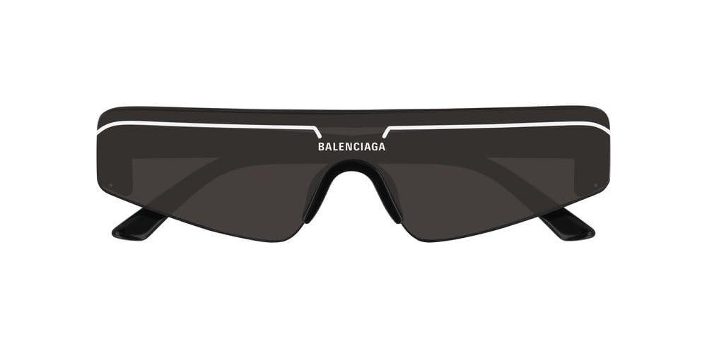 Balenciaga Shield Sunglasses BB0003S 001 Black 99mm 0003 - Image 3