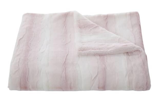 Tourance Laurent SorbetPink Throw (Twin) Luxurious, Fluffy and Ultra Soft Throw Blanket, Extra Warm Winter Throw for Sofa or Bed