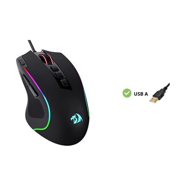 Redragon M612 Predator RGB Gaming Mouse, 8000 DPI Wired Optical Mouse with 11 Programmable Buttons & 5 Backlit Modes, Software Supports DIY Keybinds Rapid Fire Button - Image 3