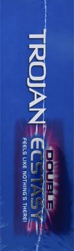 Trojan Double Ecstasy Lubricated Condoms - 10 Count - Image 19