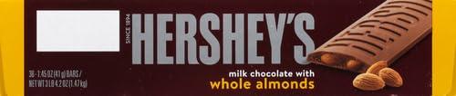HERSHEY'S Milk Chocolate with Whole Almonds Candy Bars, 1.45 oz (36 Count) - Image 10