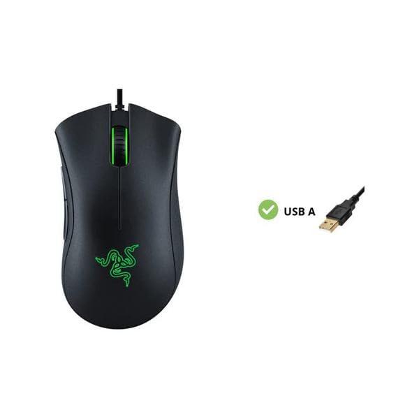 Razer DeathAdder Essential Gaming Mouse: 6400 DPI Optical Sensor - 5 Programmable Buttons - Mechanical Switches - Rubber Side Grips - Classic Black - Image 3
