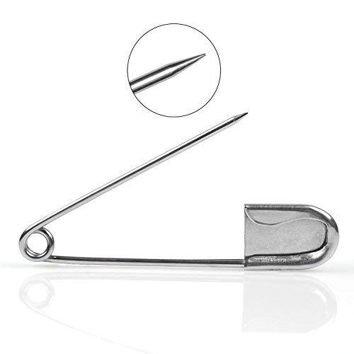 Coitak Large Safety Pins, 5 inch Safety Pins, 10 PCS Stainless Steel Safety Pins Large, Silver Huge Strong XL Safety Pins, Extra Large Laundry Pins for Blankets - Image 3