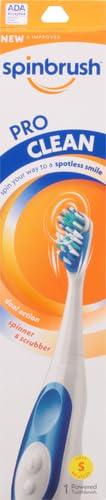 Spinbrush PRO CLEAN Battery Powered Toothbrush, Soft Bristles, 1 Count, Gold or Blue Color May Vary - Image 2