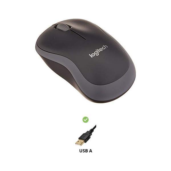 Logitech M185 Wireless Mouse, Silver (Renewed) - Image 3