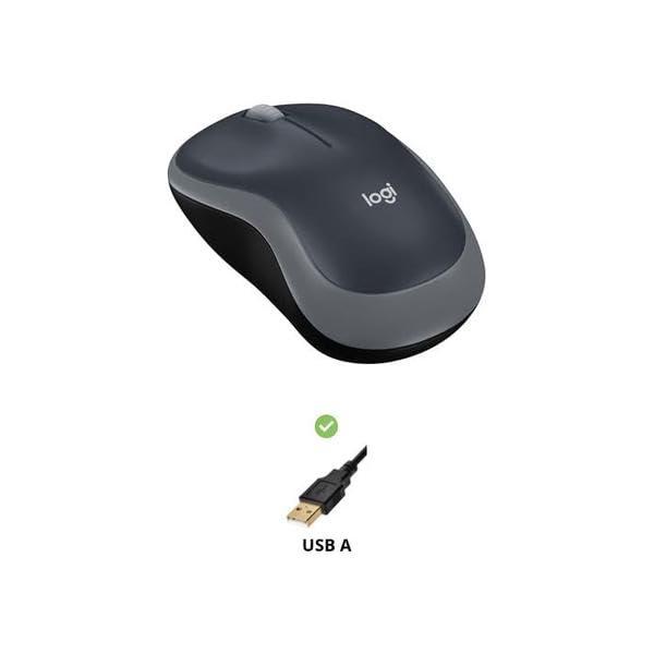 Logitech M185 Wireless Mouse, 2.4GHz with USB Mini Receiver, 12-Month Battery Life, 1000 DPI Optical Tracking, Ambidextrous PC/Mac/Laptop - Swift Grey - Image 3