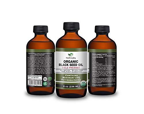 Organic Black Seed Oil - USDA Certified Cold Pressed Glass Bottle Over 1.5% Thymoquinone 3X strength Turkish Black Cumin Nigella Sativa non-GMO 100% Pure Blackseed Oil (32oz Glass (2X16) Bottle) - Image 9