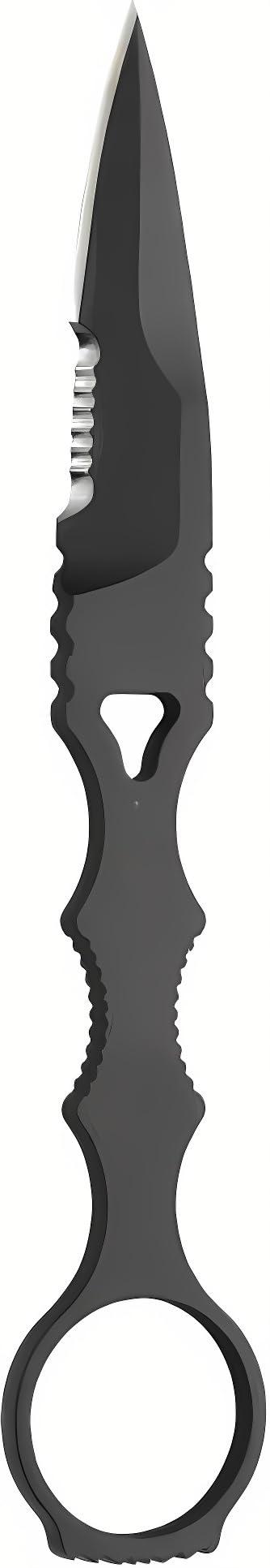 Portable Knife 6.7 Inch 440C Fixed Blade Outdoor Camping Portable Straight Knife With Kydex Sheath The Knife Comes In Black And White (Black) - Image 6