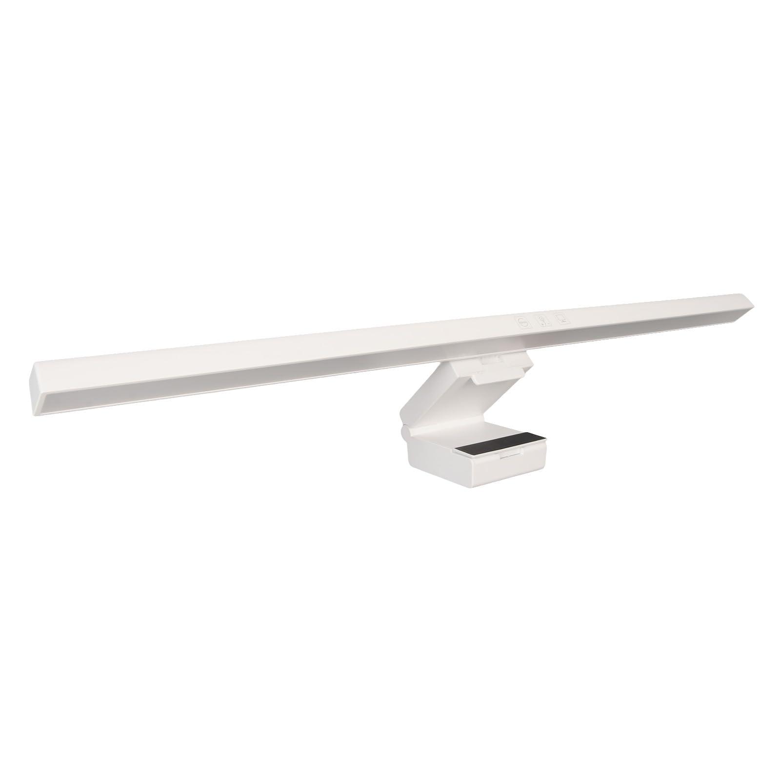 Computer Monitor Lamp, LED Screen Light Bar for Eye Caring, Stepless Dimmable, Touch Control, Office Monitor Light (White)