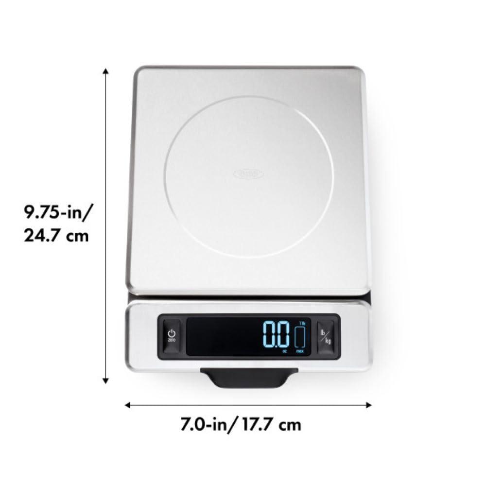OXO Good Grips 11-Pound Stainless Steel Food Scale with Pull-Out Display - Image 2