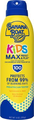 Banana Boat Kids MAX Protect & Play Sunscreen Spray SPF 100, 6oz | Clear Spray Sunscreen, Kids Sunscreen Spray, Kids Sunblock Spray, Kids Spray Sunscreen, Kids Sunscreen SPF 100, 6oz - Image 2