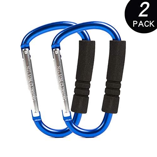 Funbliss Stroller Hooks by Baby，2 Pack Convenient Organizer Hook Bag Clips to Diaper Bags Clothing,Purses,Groceries,Great Hook Set for Mommy When Walking or Shopping Blue - Image 3