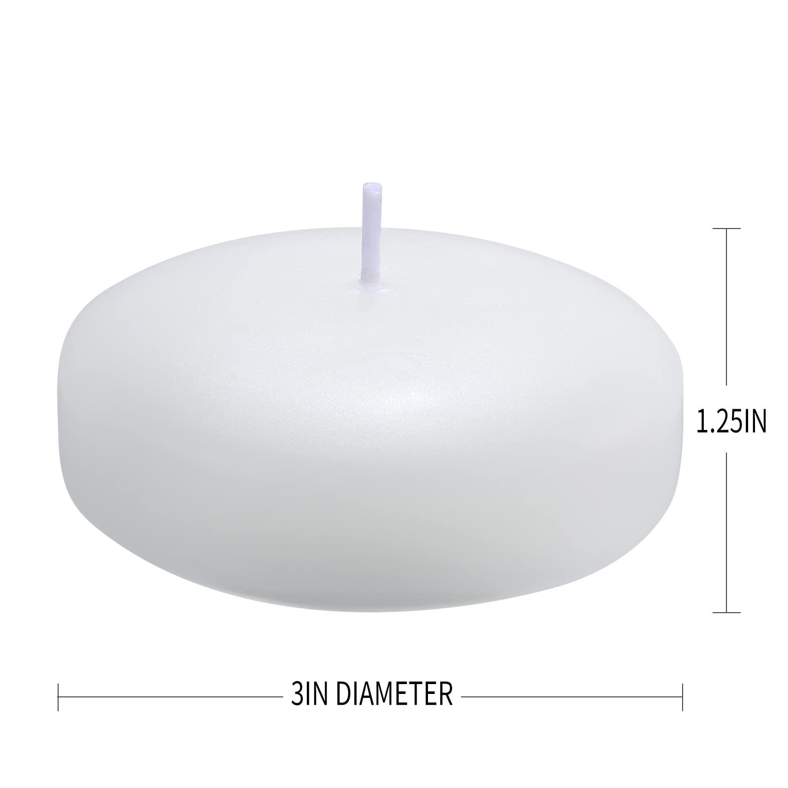 Tuyai (Set of 36) Floating Candles, 3 inch White Dripless Wax Burning Candles, for Weddings, Party, Special Occasions and Home Decorations - Image 3