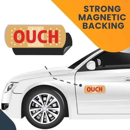 Magnet Me Up Ouch Band Aid Magnet Decal, 3x8 Inches Heavy Duty Automotive Magnet for Car Truck SUV - Image 2