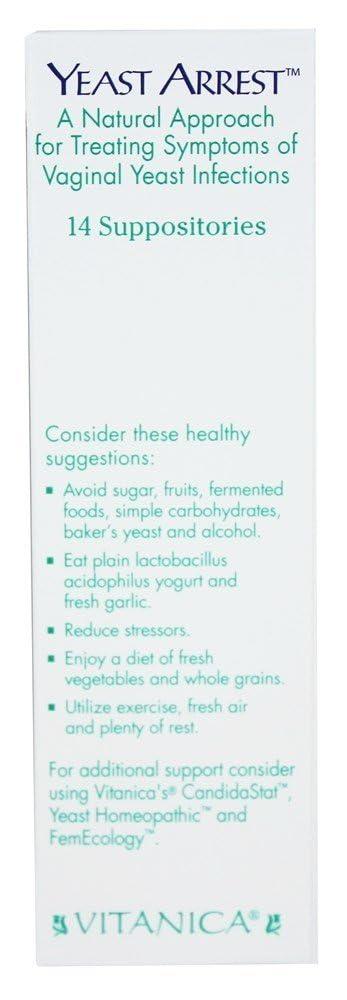 Vitanica Yeast Arrest, Homeopathic Vaginal Suppositories, for Yeast Infection Symptoms, Relieves Burning, Itching & Discharge, with Boric Acid, Tea Tree Oil & Probiotics, Vegan (Pro Logo, 14ct) - Image 4