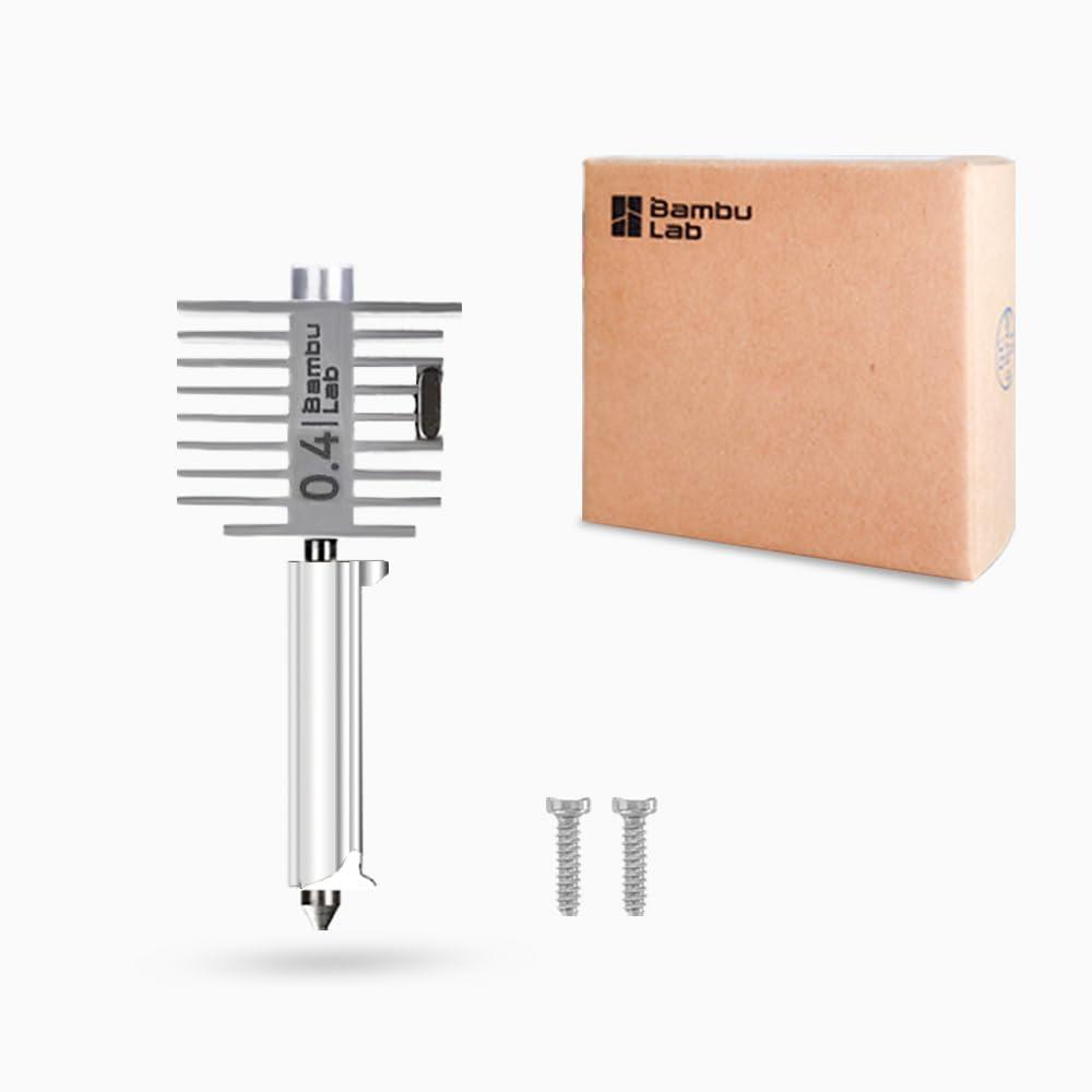 TEWIRROW Bamboo Lab Original A1, A1 Mini Stainless Steel Hotend Kit with 0.4mm Nozzle Support High Temperature, High Speed Printing All Metal Heating Block Replacement for Bambu Lab A1 Series