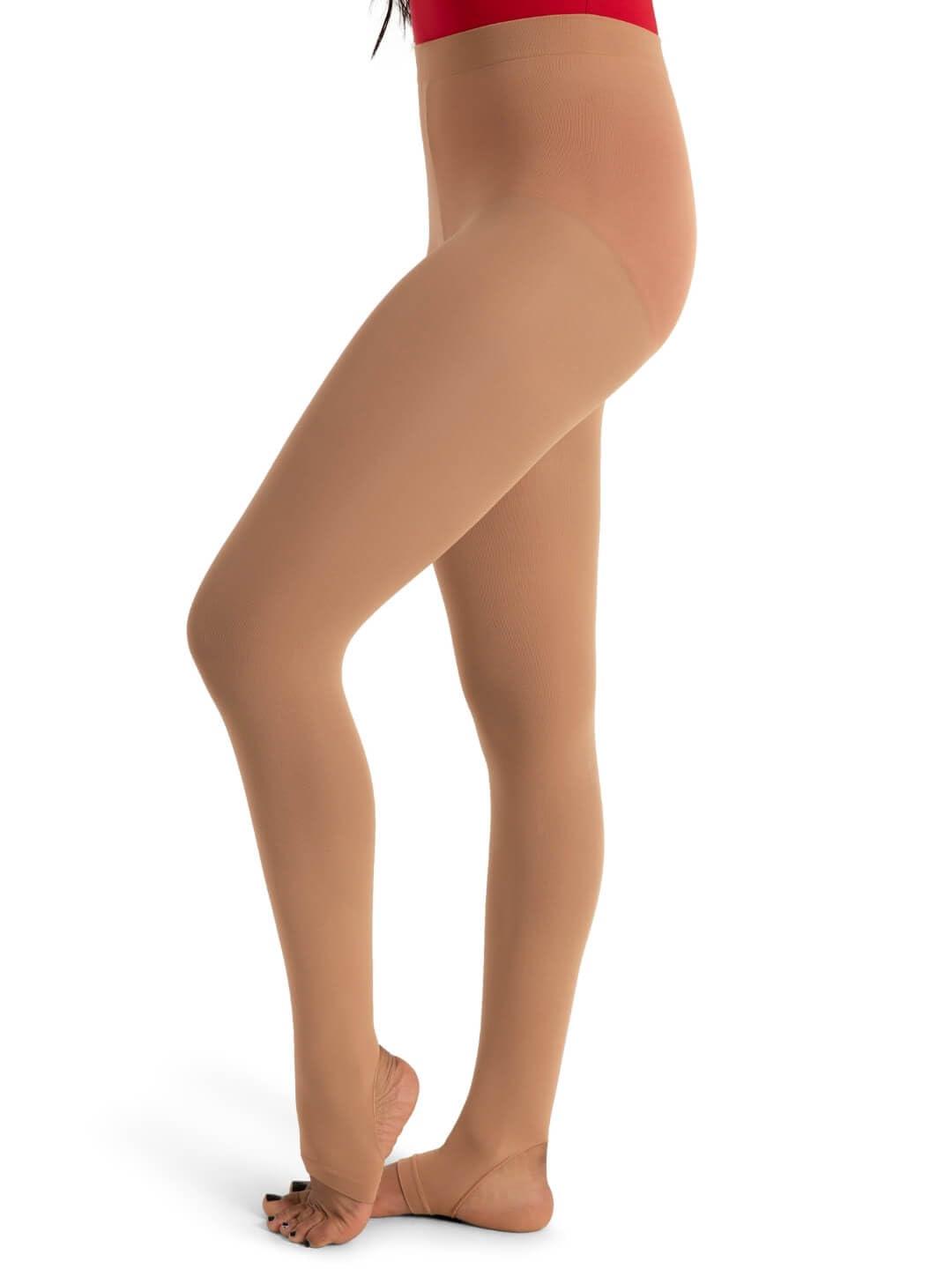 Capezio womens Ultra Soft Self Knit Waistband Stirrup Tight - Image 3
