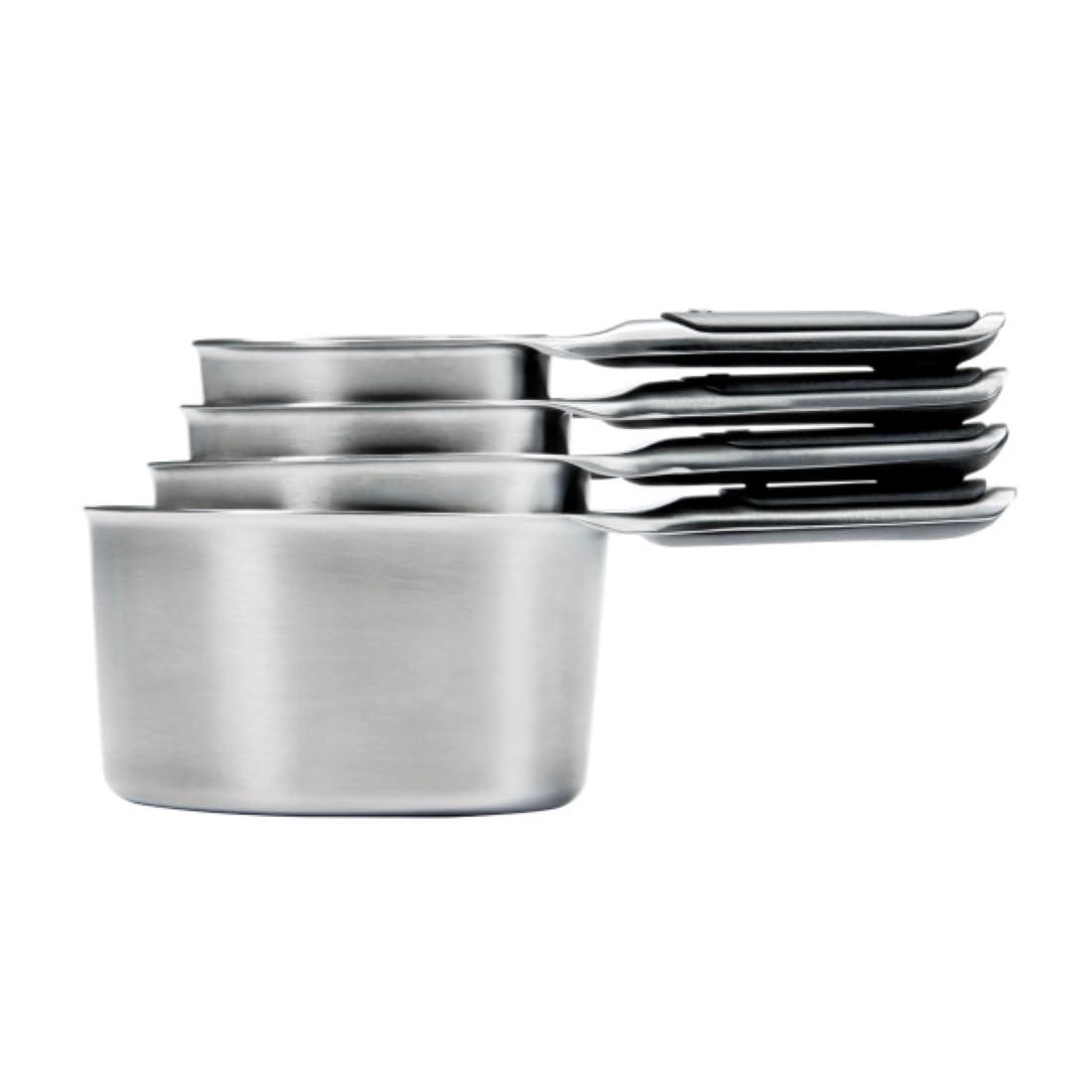 OXO Good Grips 4 Piece Stainless Steel Measuring Cups with Magnetic Snaps - Image 1
