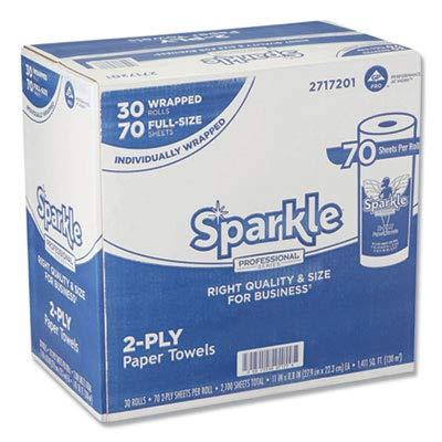 Sparkle Professional Series 2-Ply Perforated Kitchen Paper Towel Rolls by GP PRO (Georgia-Pacific), 2717201, 70 Sheets Per Roll, 30 Rolls Per Case - Image 5