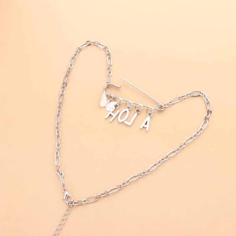 Safety Pin Brooch with Hanging Chains Charms Decorative Punk Goth Collar Brooches Pin for Sweater Dress Skirt Tie Pins Emo Pins - Image 4