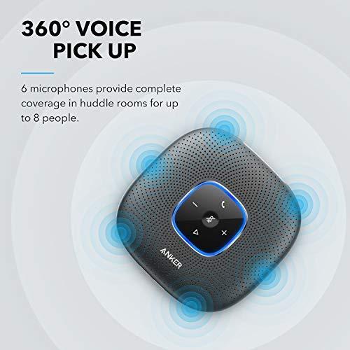Anker PowerConf Speakerphone, Zoom Certified Conference Speaker with 6 Mics, 360° Enhanced Voice Pickup, 24H Call Time, Bluetooth 5.3, USB C, Compatible with Leading Platforms for Personal Workspaces - Image 2