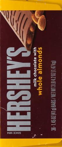 HERSHEY'S Milk Chocolate with Whole Almonds Candy Bars, 1.45 oz (36 Count) - Image 12