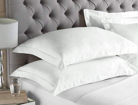 Cotton Metrics Heavy Quality Standard Pillow Shams Set of 2 White 600TC 100% Organic Cotton White Pillow Shams Standard Size 20X26 Decorative Pillow Cover with 2 Inch Flang - Image 6