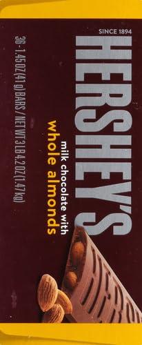 HERSHEY'S Milk Chocolate with Whole Almonds Candy Bars, 1.45 oz (36 Count) - Image 11