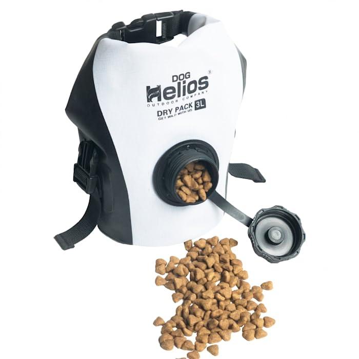 Dog Helios 'Grazer' Waterproof Outdoor Travel Dry Food Dispenser Bag, 3L, White - Image 3