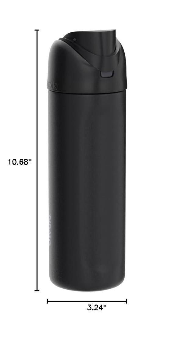 Owala FreeSip Insulated Stainless Steel Water Bottle with Straw, BPA-Free Sports Water Bottle, Great for Travel, 24 Oz, Very, Very Dark - Image 2